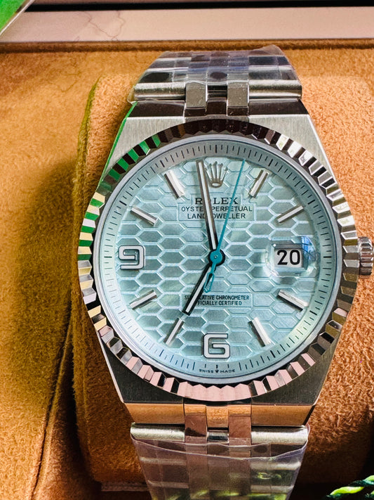 ULTIMO DISEÑO 2025 HERMOSO ROLEX OYSTER PERPETUAL LAND-DWELLER AUTOMÁTICO MECÁNICO-FECHADOR-CHRONOMETER-34 JOYAS 💎-CRISTAL ZAFIRO- MÁXIMO LUJO! NUEVO ESPECTACULAR DISEÑO 2025