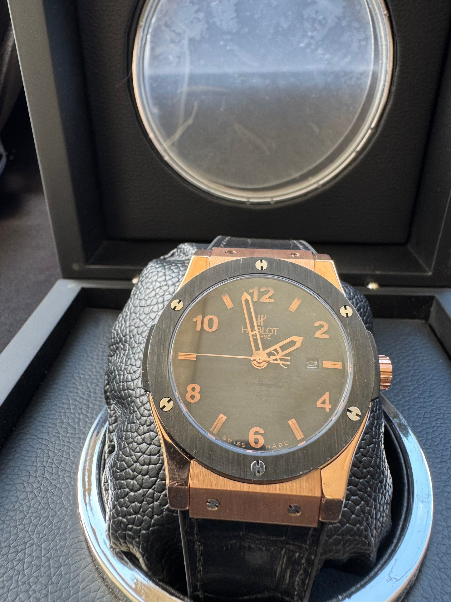 ELEGANTE Y SOFISTICADO DISEÑO RELOJ AUTOMÁTICO MECÁNICO HUBLOT EDICIÓN ESPECIAL CLÁSSIC FUSION!
