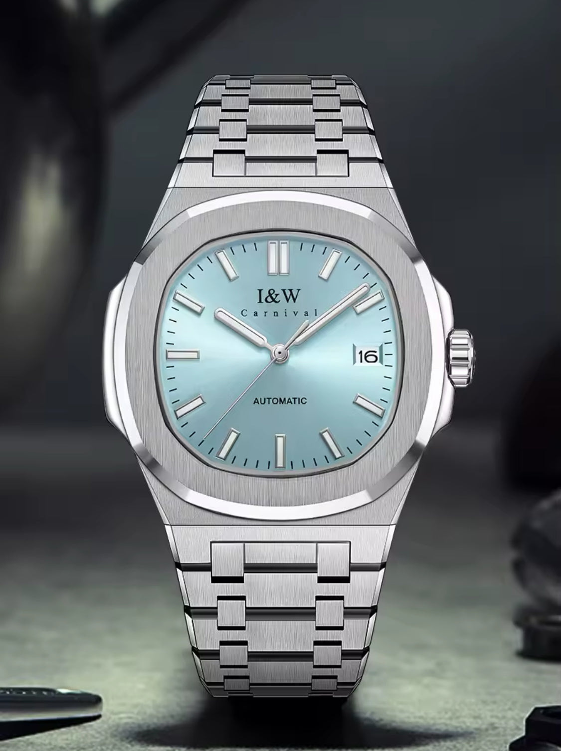 ELEGANTE RELOJ MECÁNICO AUTOMÁTICO DE GRAN CALIDAD I & W CARNIVAL 💯% ORIGINAL