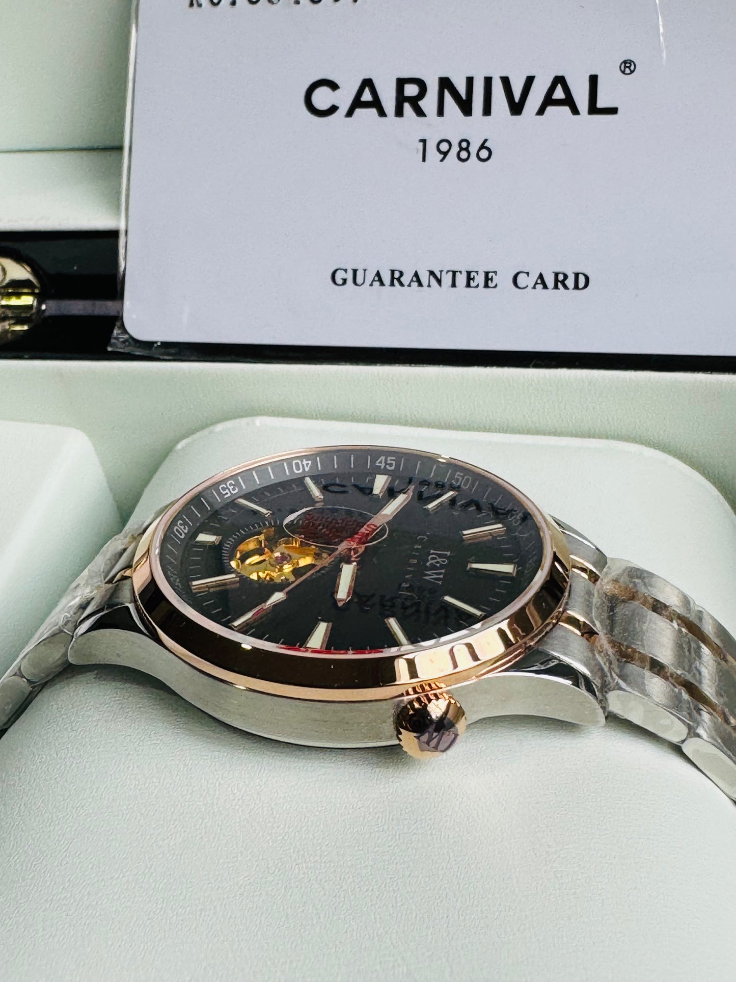 HERMOSO Y ELEGANTE RELOJ AUTOMÁTICO MECÁNICO CRISTAL ZAFIRO LUMINOSO 💯% ORIGINAL