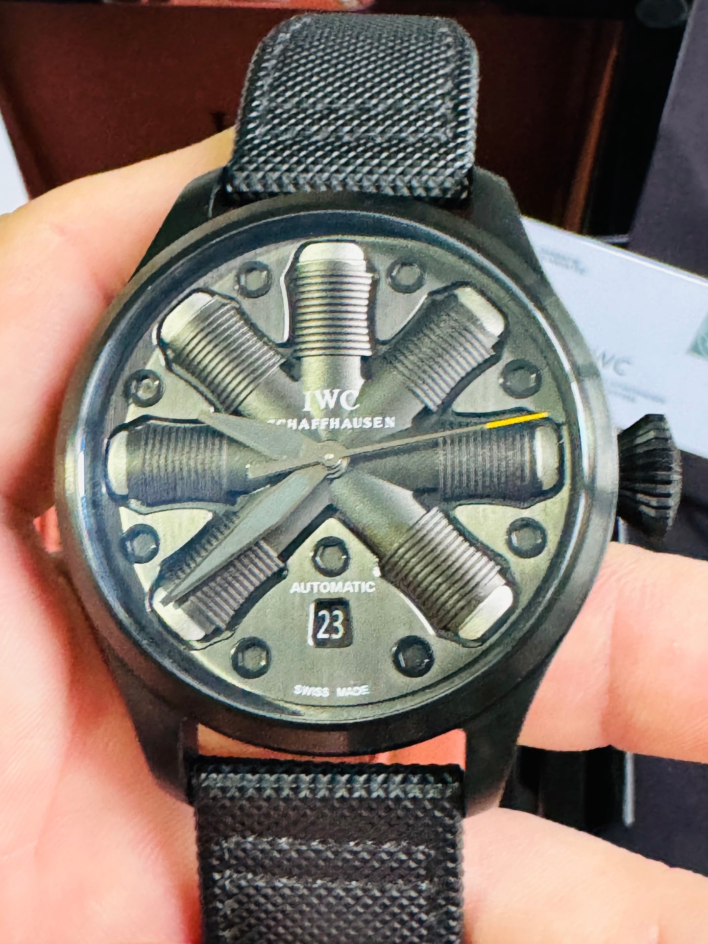 IMPRESIONANTE RELOJ MECÁNICO AUTOMÁTICO TOP GUN IWC UNITED STATE NAVY- FIGTHER SCHOOL!!! GRAN CALIDAD