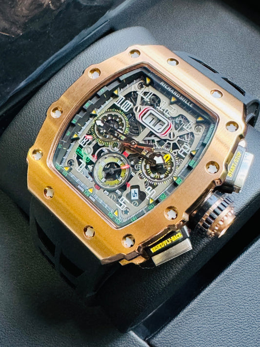 IMPRESIONANTE RELOJ RICHARD MILLE!!! AUTOMÁTICO MECÁNICO-68 JOYAS💎-FECHADOR-LUMINOSO-MULTIFUNCIONAL-ETC! ETC ETC!!!