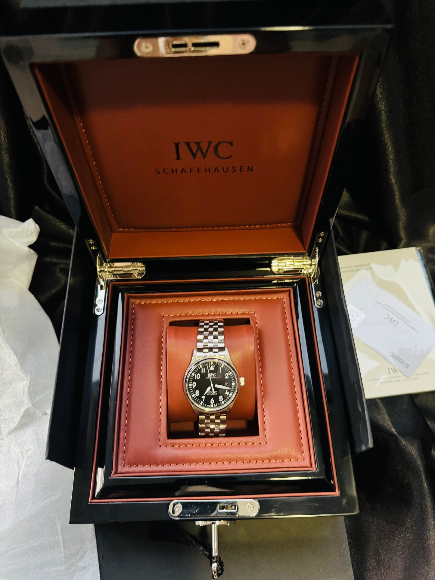 ELEGANTE Y EXCLUSIVO RELOJ AUTOMÁTICO IWC PILOTS WATCH