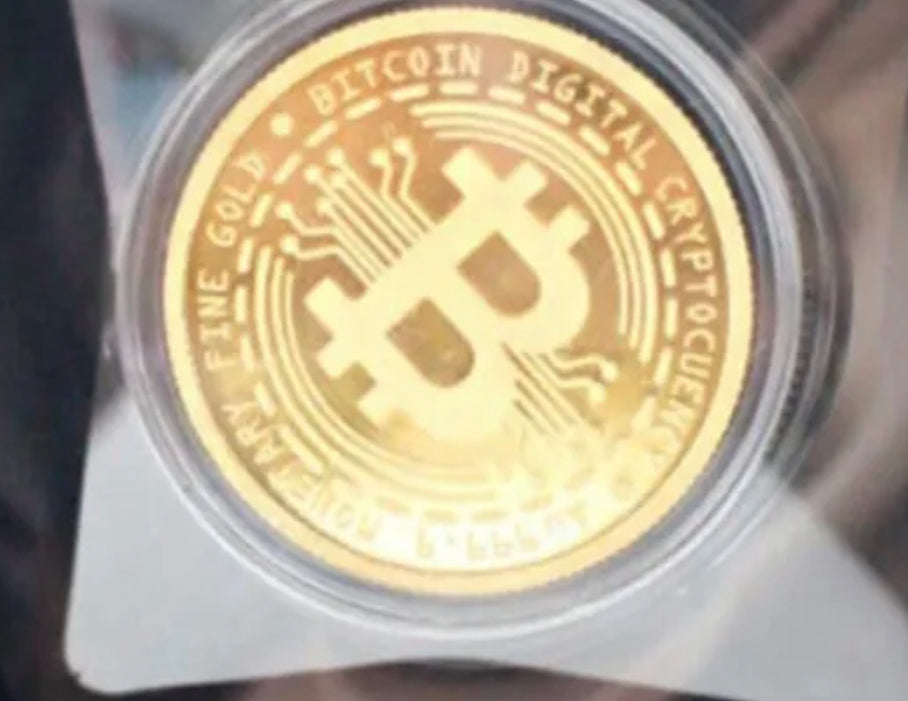 Increíble y Único Bitcoin de Oro Puro 24k. Sin Aleaciones Creado por Famoso Artista Gemólogo Sur Koreano en su Laboratorio!
