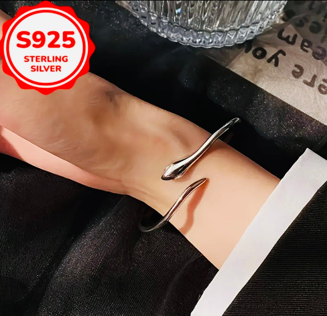 Brazalete de Plata 925 Unitalla -Unisex - Hipoalergenica