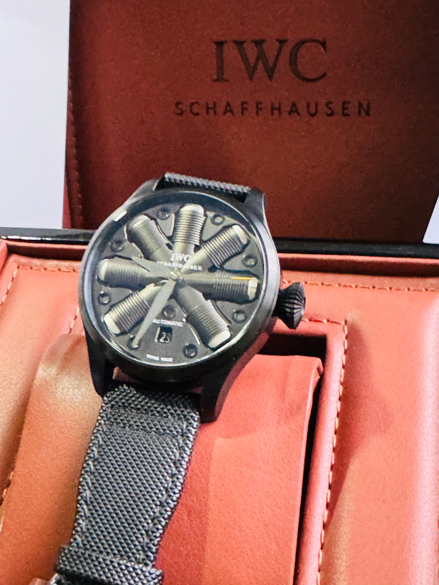 IMPRESIONANTE RELOJ MECÁNICO AUTOMÁTICO TOP GUN IWC UNITED STATE NAVY- FIGTHER SCHOOL!!! GRAN CALIDAD