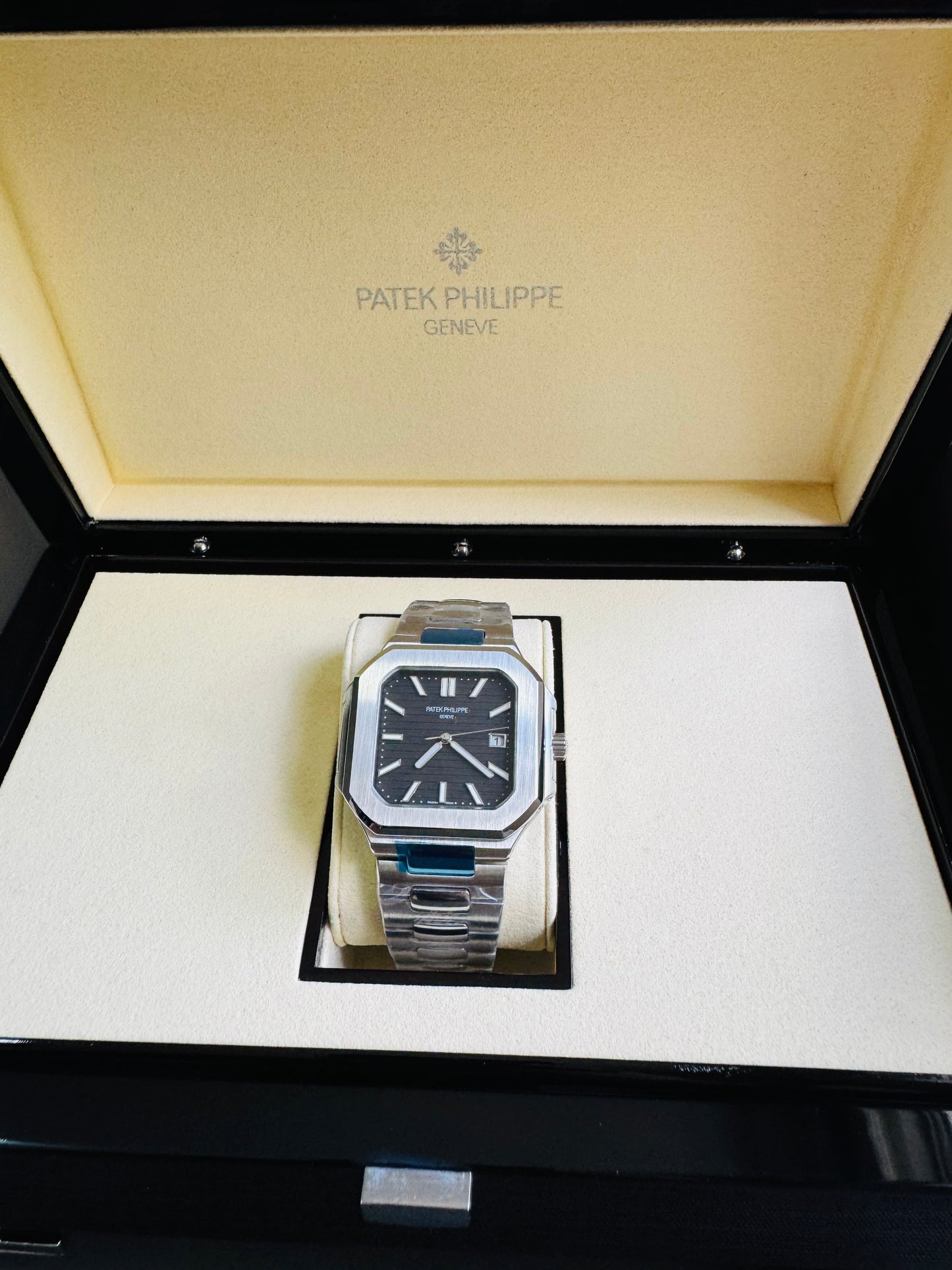 EXCLUSIVO RELOJ PATEK PHILIPPE AUTOMÁTICO- FECHADOR- JOYAS 💎- CRISTAL ZAFIRO- LUMINOSO- ÚLTIMO Y MÁS NUEVO DISEÑO!!!