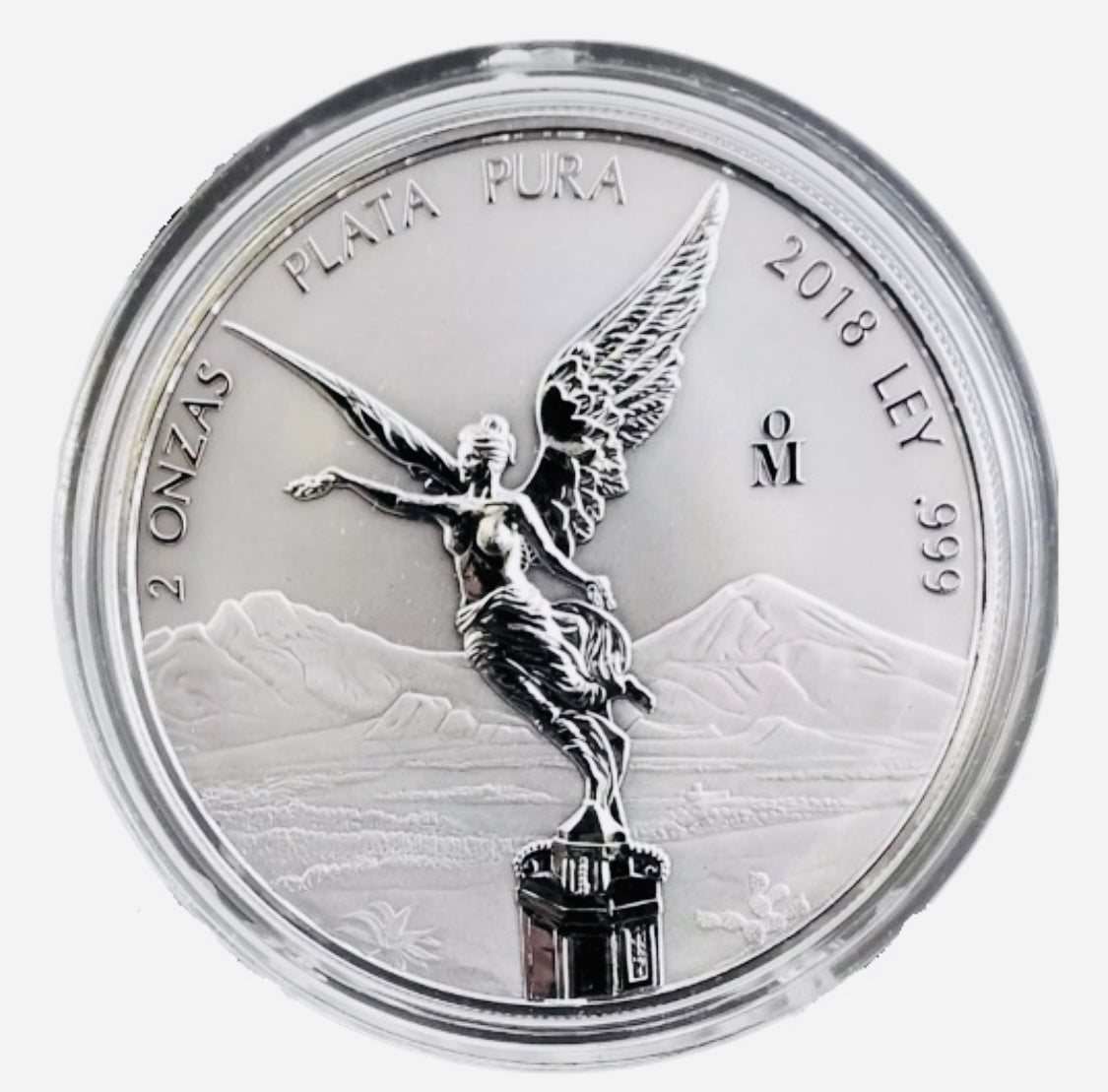 Hermosa 🤩 y Exclusiva Moneda Plata Pura de Ley .999 -2 Onzas- Acabado MATE BRILLO AÑO 2018. Nueva Encapsulada Sellada de Origen Casa de Moneda 🪙 Alto Relieve!