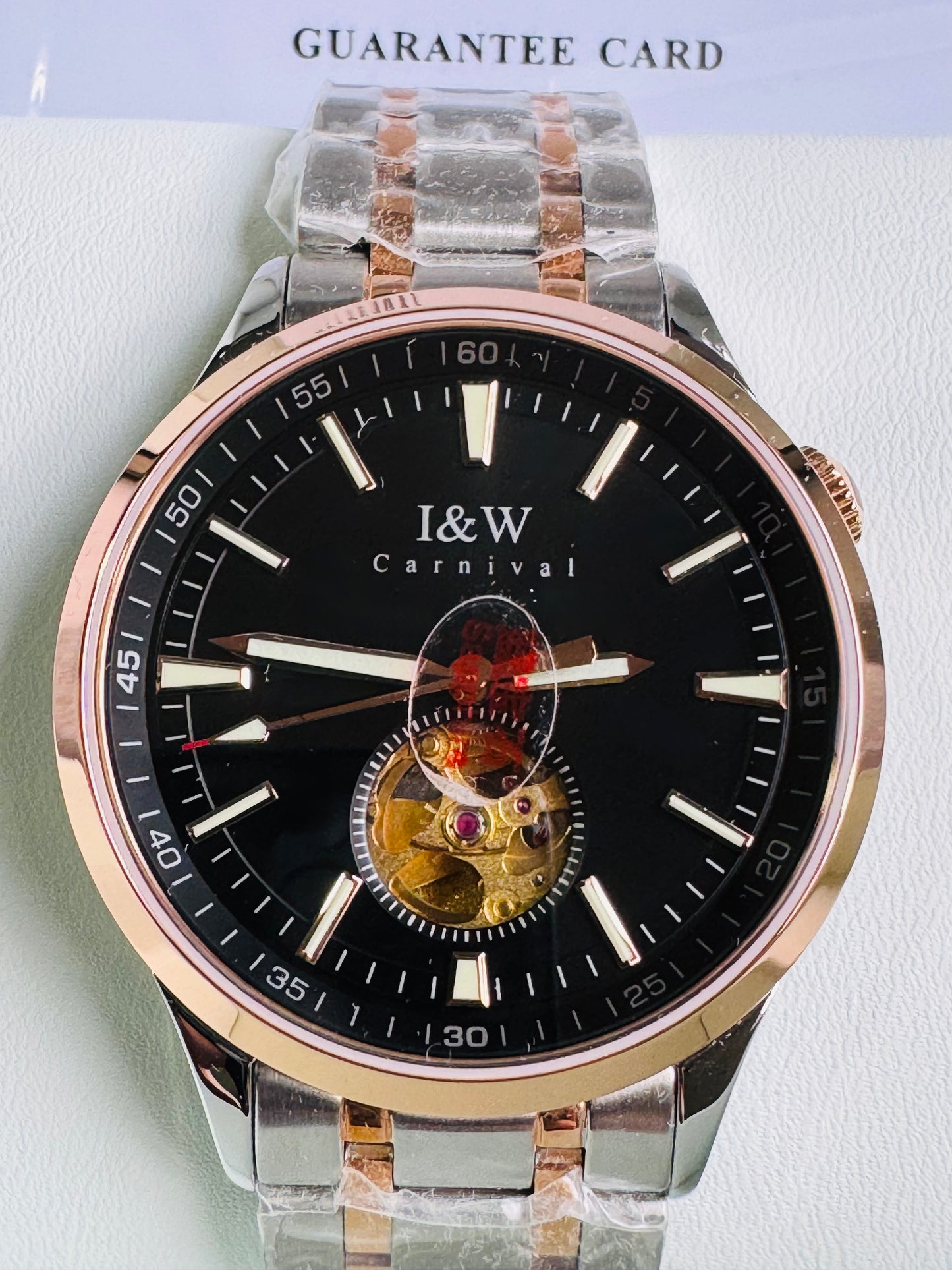 HERMOSO Y ELEGANTE RELOJ AUTOMÁTICO MECÁNICO CRISTAL ZAFIRO LUMINOSO 💯% ORIGINAL