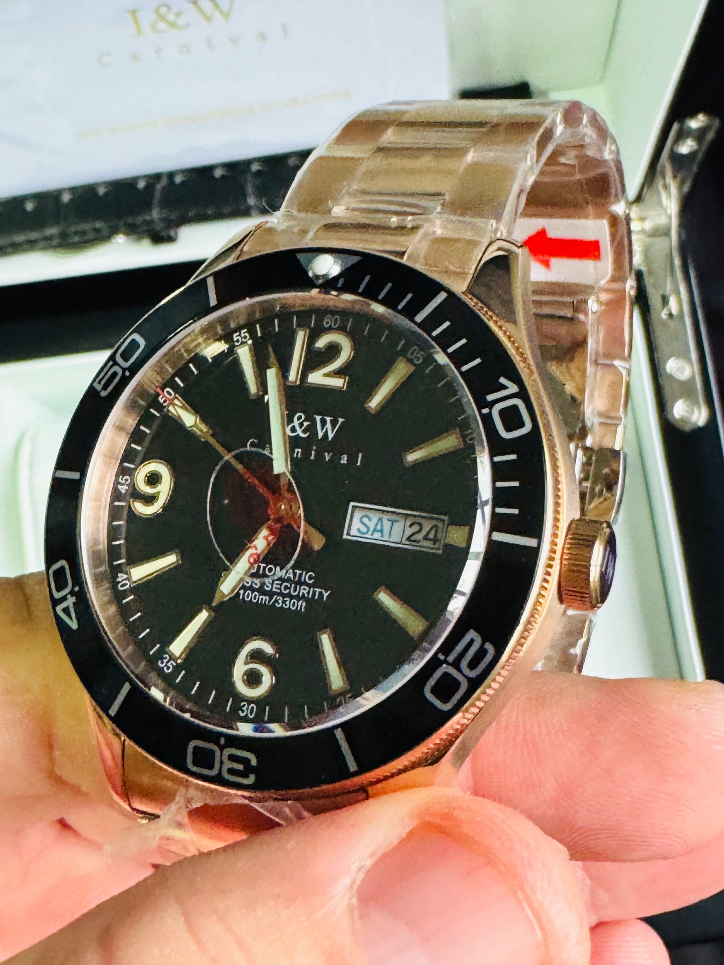 ESPECTACULAR RELOJ AUTOMÁTICO MECÁNICO PARA BUCEO 100 M.-CRISTAL ZAFIRO-LUMINOSO-ALTA CALIDAD-SHARK SERIES DIVING WATCH