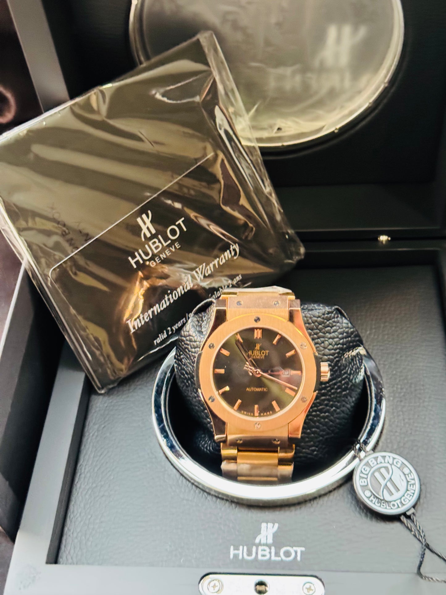 HERMOSO RELOJ HUBLOT AUTOMÁTICO MECÁNICO GRAN PRESENCIA
