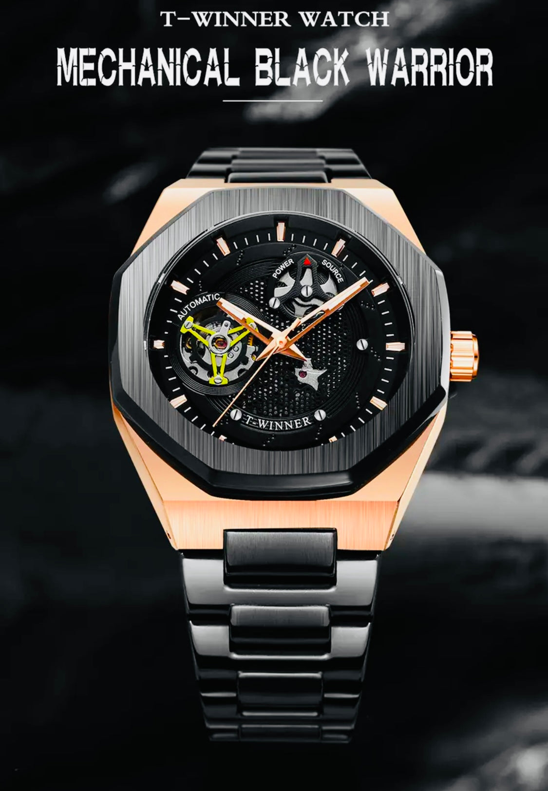 Elegante Reloj Automático Mecanico Skeleton 💯% Original Acero Inoxidable Excelentes Acabados y Gran Calidad