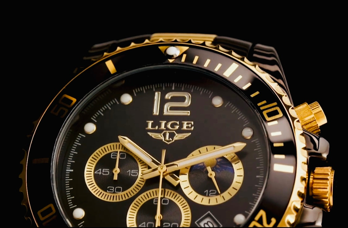 Hermoso y Elegante Reloj Multifuncional de Movimiento de Cuarzo Caja y Pulso Acero Inoxidable Alta Calidad 💯% Original Simplemente Hermoso!
