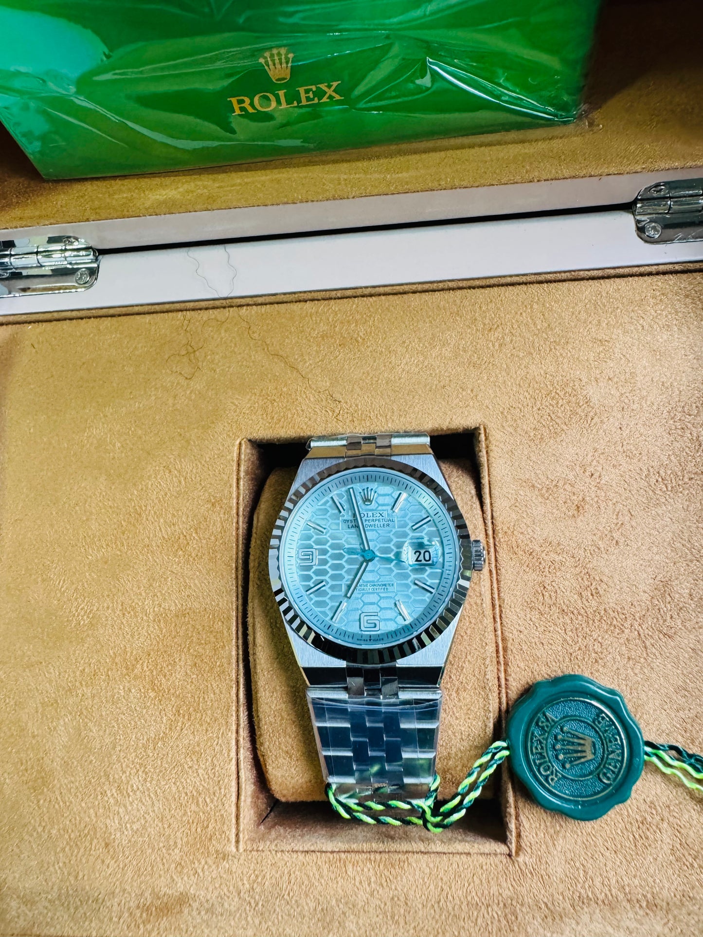 ULTIMO DISEÑO 2025 HERMOSO ROLEX OYSTER PERPETUAL LAND-DWELLER AUTOMÁTICO MECÁNICO-FECHADOR-CHRONOMETER-34 JOYAS 💎-CRISTAL ZAFIRO- MÁXIMO LUJO! NUEVO ESPECTACULAR DISEÑO 2025