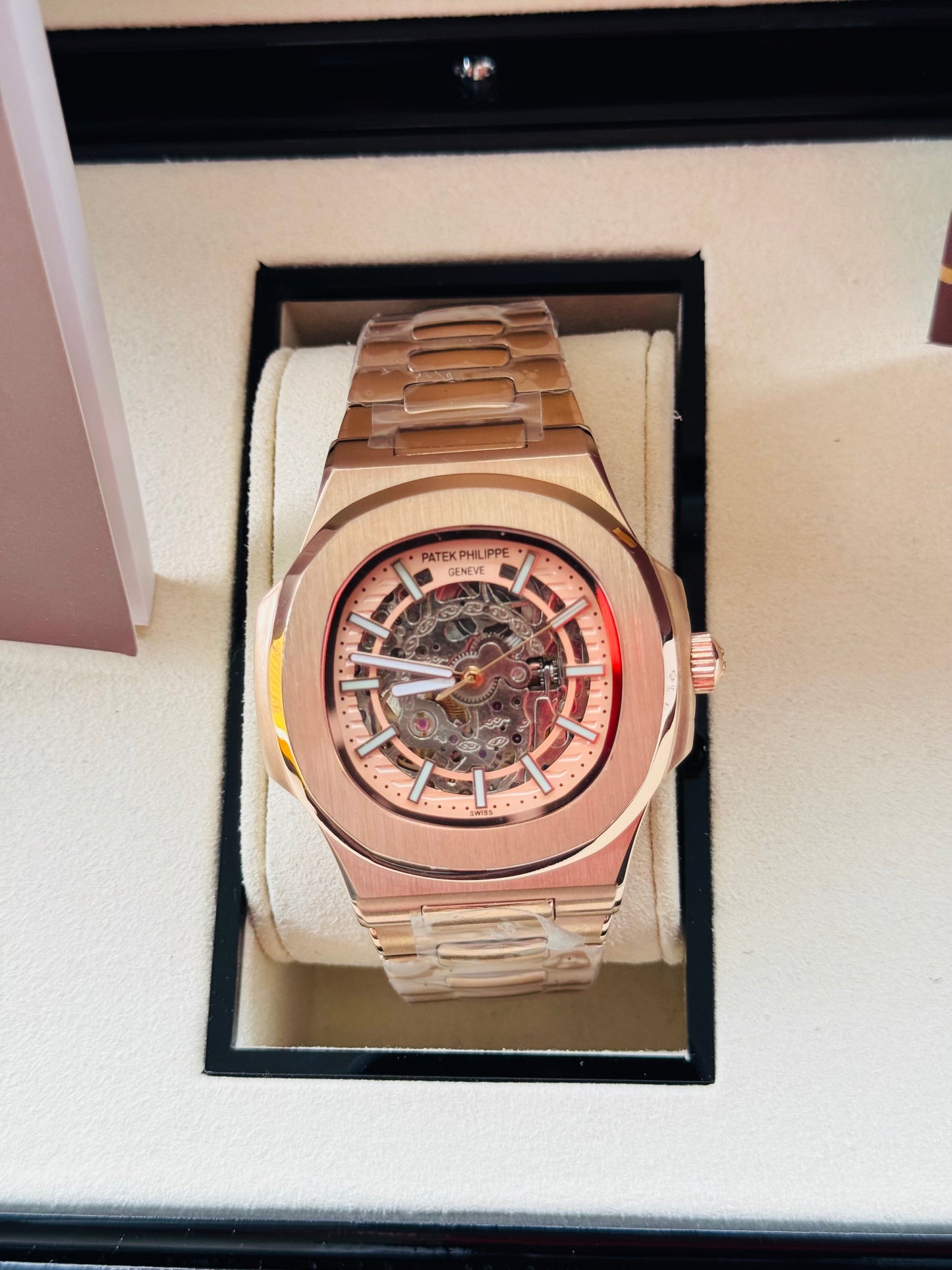 MÁXIMO LUJO RELOJ AUTOMÁTICO MECÁNICO SKELETON PPHILIPPE