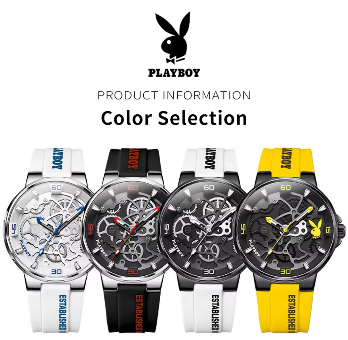 PLAYBOY-Reloj de pulsera luminoso para hombre, cronógrafo de cuarzo, informal, resistente al agua, de lujo, de alta calidad 💯% Original 

información por WhatsApp 99 81 92 84 65
Nota: No se hacen Envíos 🚚 
Ventas solo en Cancún 
Nuestro Lema: No somos N