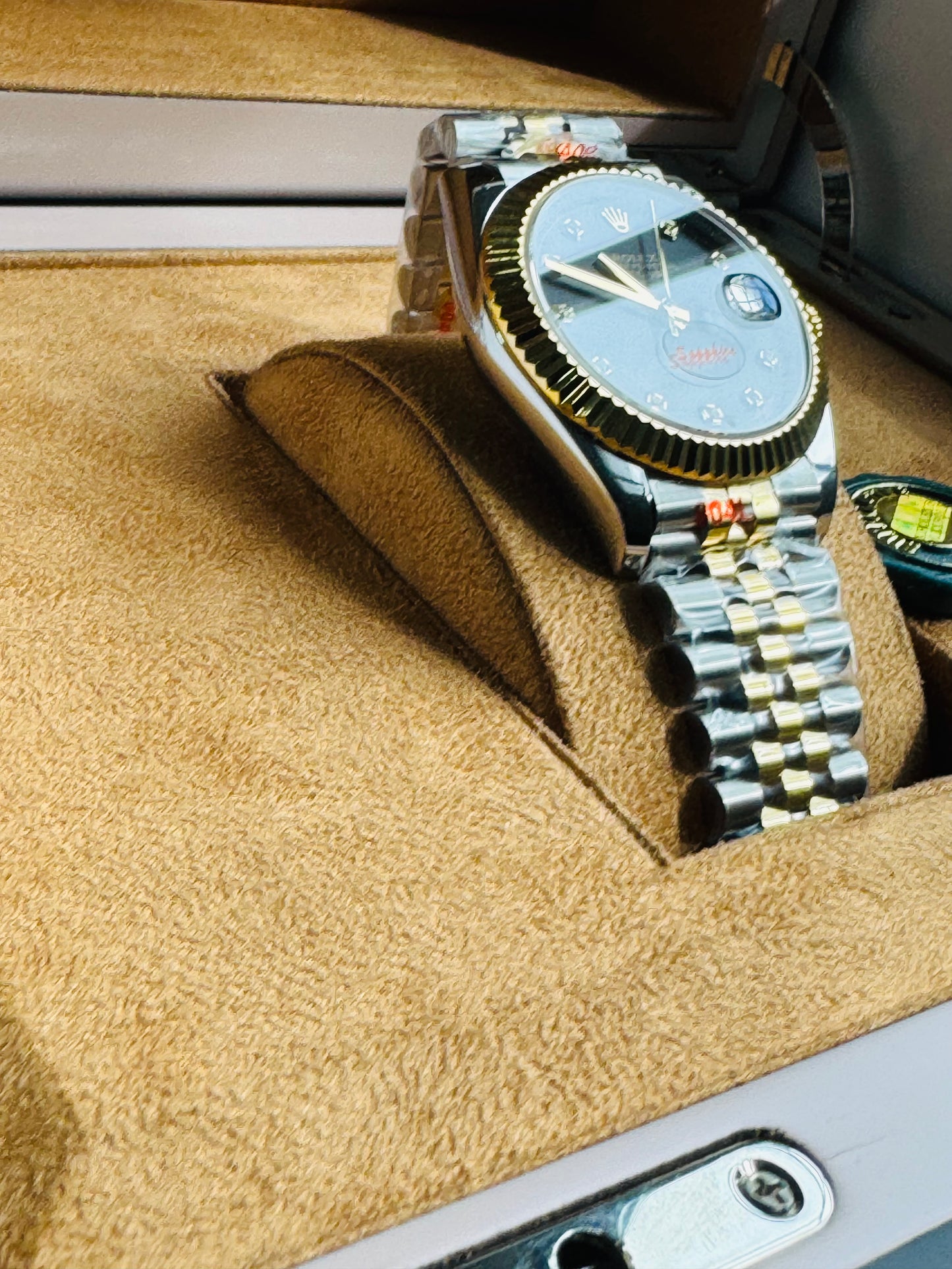 ATEMPORAL Y ELEGANTE OYSTER PERPETUAL DATE JUST AUTOMÁTICO CRYSTAL ZAFIRO DIAMANTES 💎 ETC!