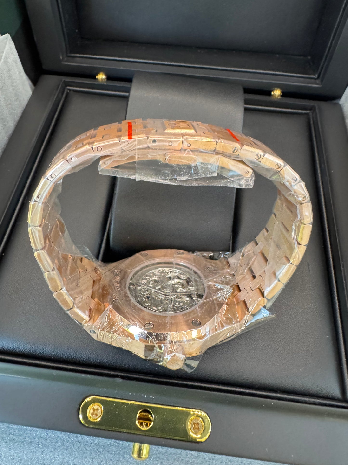 MÁXIMO LUJO IMPRESIONANTE RELOJ AUTOMÁTICO MECÁNICO SKELETON AUDEMARS P. CON DOBLE TOURBILLON!TOP QUALITY