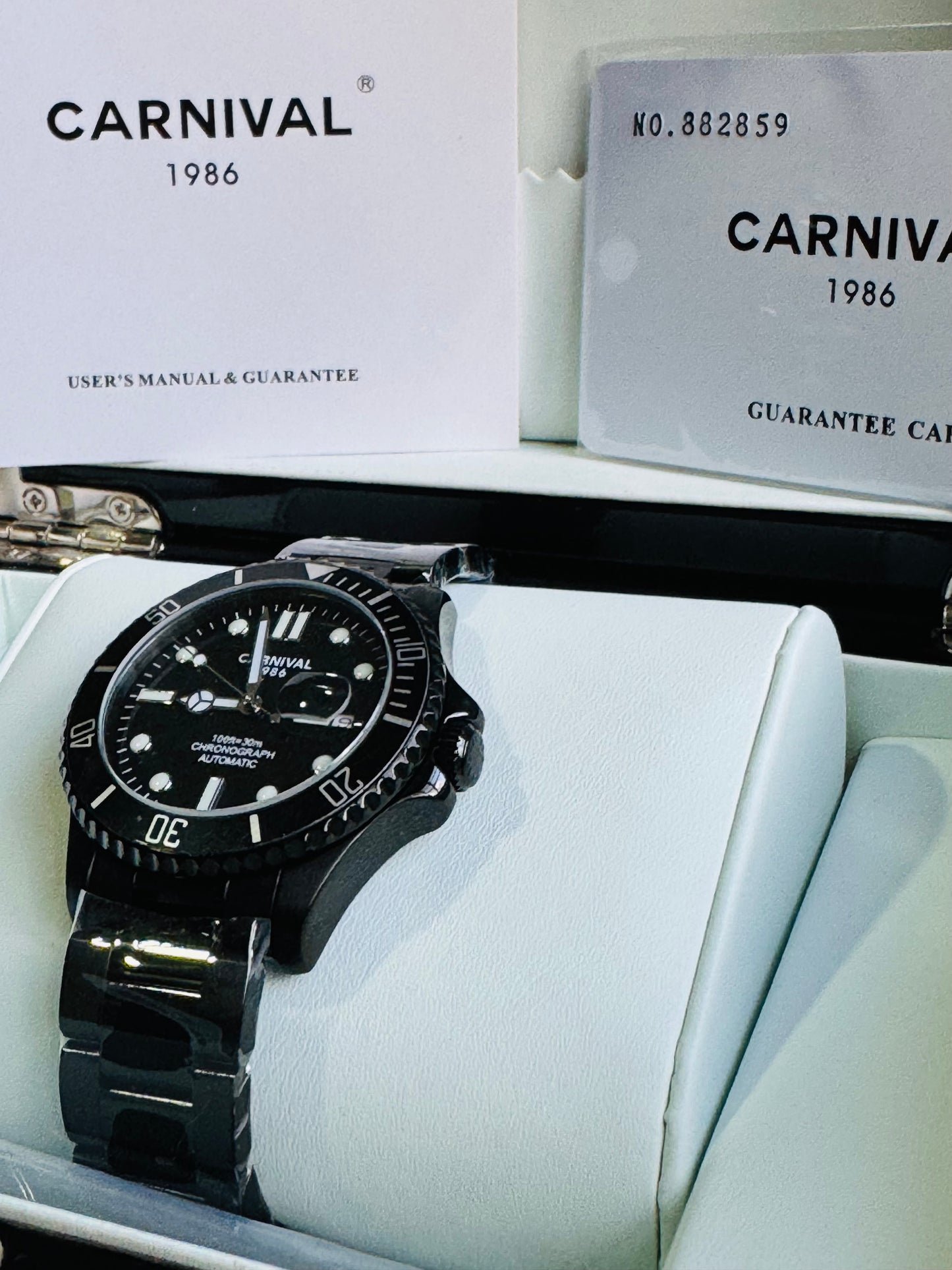 HERMOSO RELOJ AUTOMÁTICOMECÁNICO CRISTAL ZAFIRO-FECHADOR-LUMINOSO-RESISTENCIA AL AGUA-ALTA GAMA- 💯% ORIGINAL