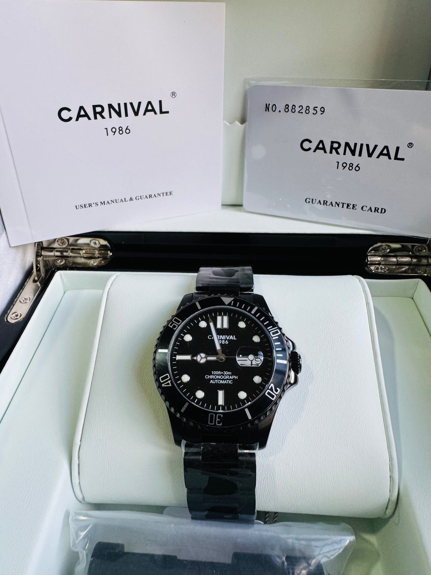 HERMOSO RELOJ AUTOMÁTICOMECÁNICO CRISTAL ZAFIRO-FECHADOR-LUMINOSO-RESISTENCIA AL AGUA-ALTA GAMA- 💯% ORIGINAL