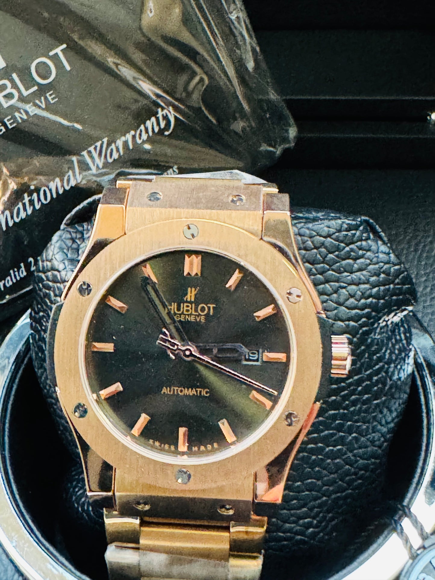 HERMOSO RELOJ HUBLOT AUTOMÁTICO MECÁNICO GRAN PRESENCIA