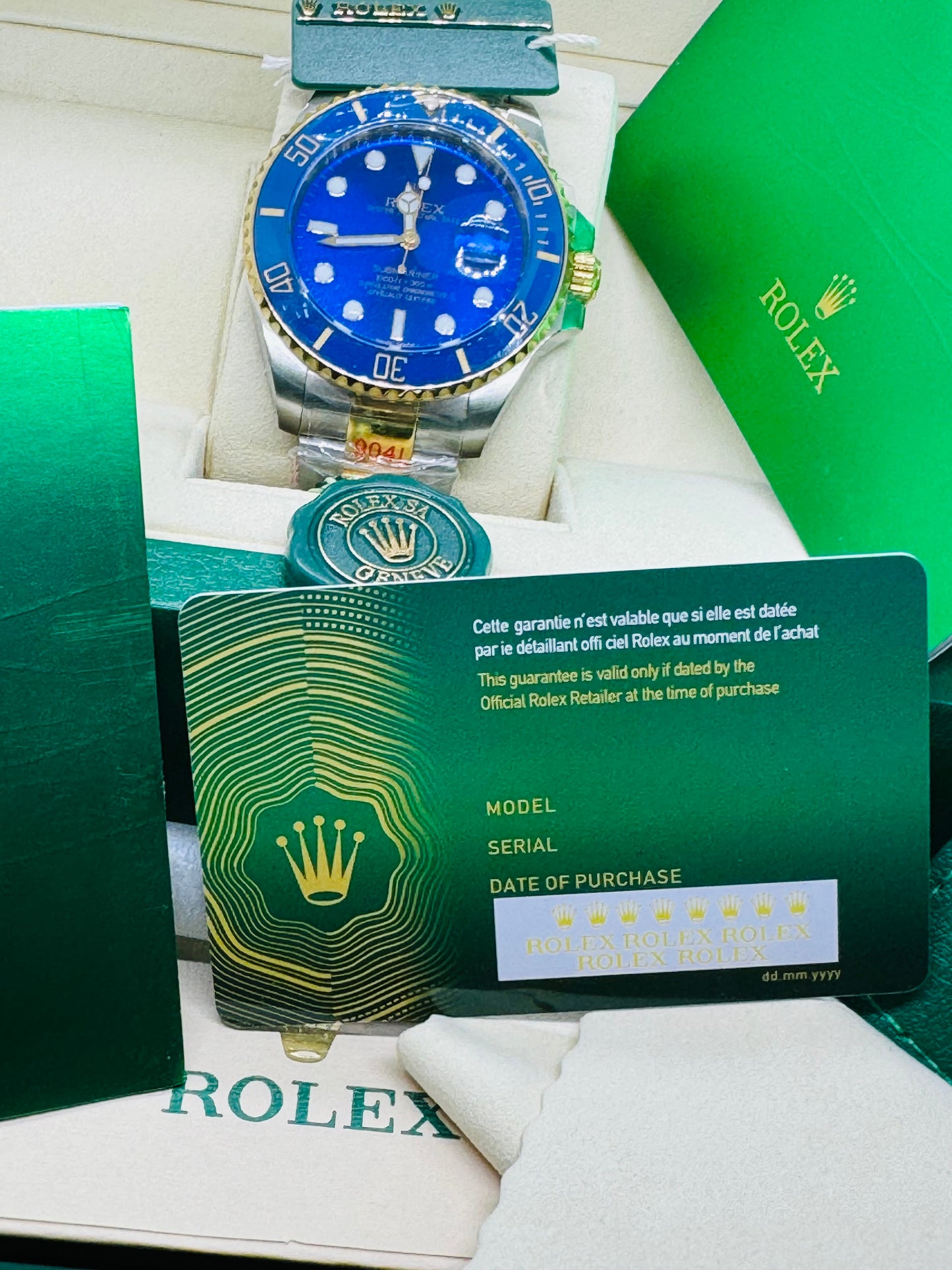 HERMOSO RELOJ AUTOMÁTICO MECÁNICO SUBMARINER OYSTER PERPETUAL DATE! BLUEASY! ;) MUY DESEADO MODELO! LUMINOSO-FECHADOR-ETCÉTERA