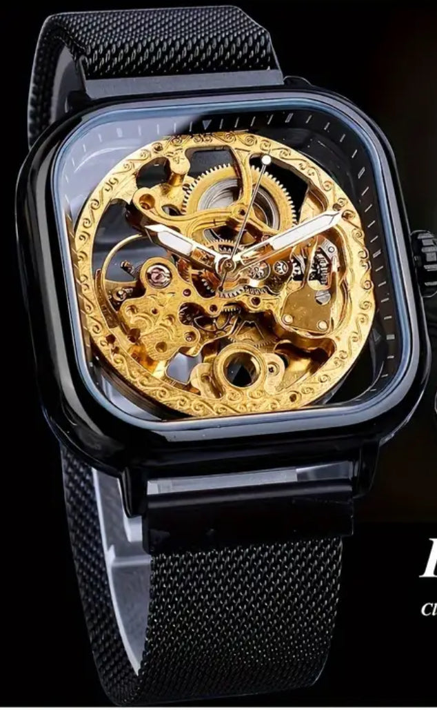 Hermoso Diseño Reloj Automático Mecánico Skeleton- Pulso Magnético 🧲 Gran Calidad!