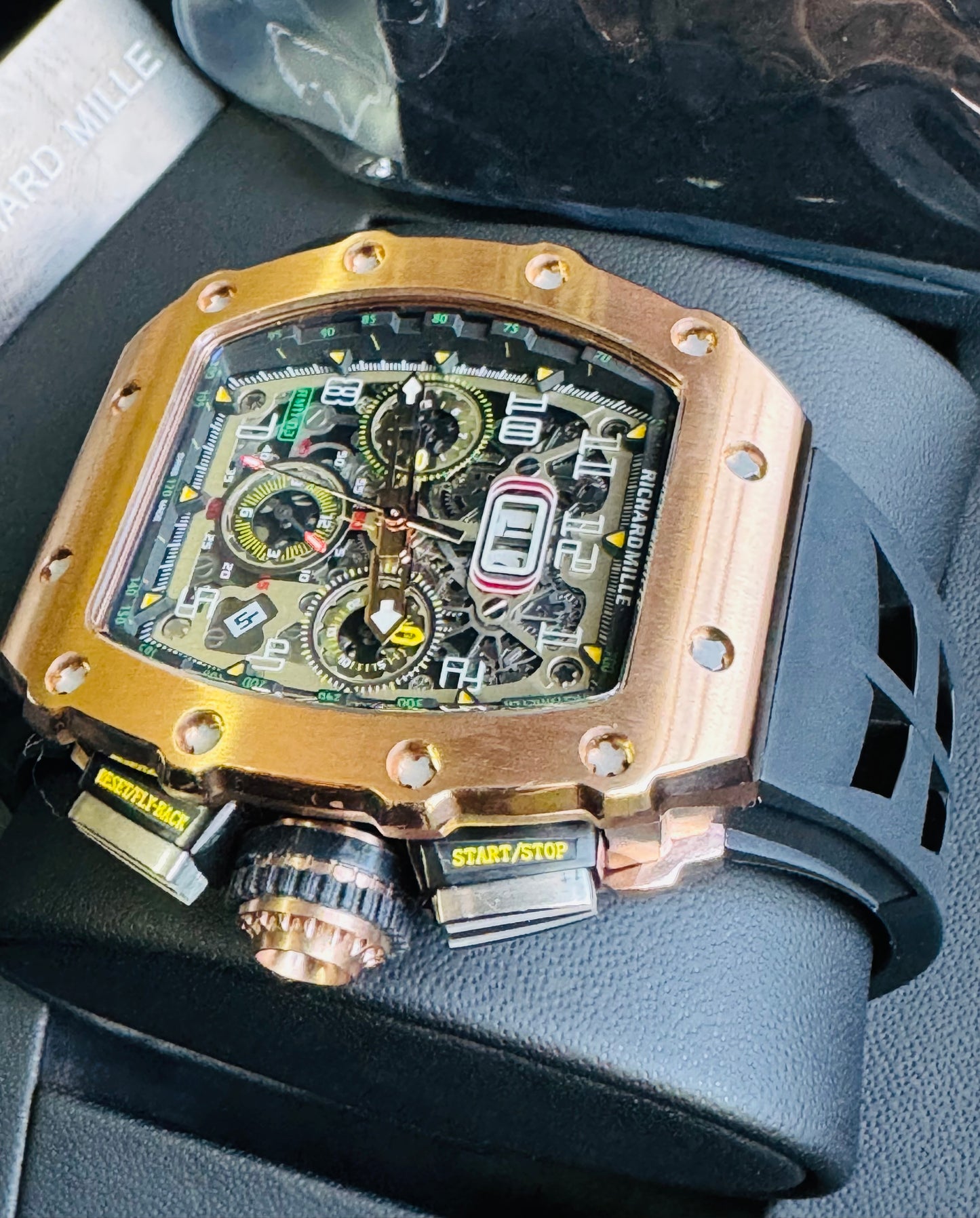 IMPRESIONANTE RELOJ RICHARD MILLE!!! AUTOMÁTICO MECÁNICO-68 JOYAS💎-FECHADOR-LUMINOSO-MULTIFUNCIONAL-ETC! ETC ETC!!!