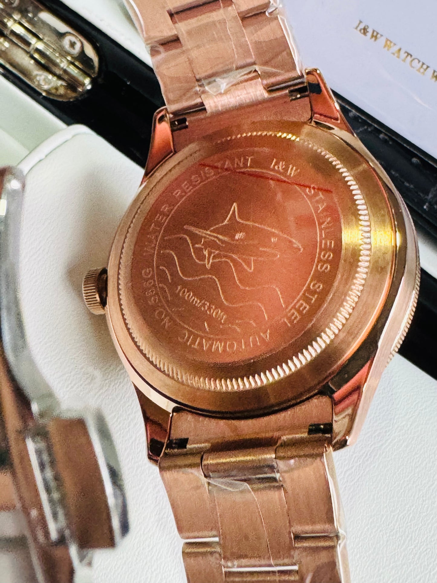 ESPECTACULAR RELOJ AUTOMÁTICO MECÁNICO PARA BUCEO 100 M.-CRISTAL ZAFIRO-LUMINOSO-ALTA CALIDAD-SHARK SERIES DIVING WATCH
