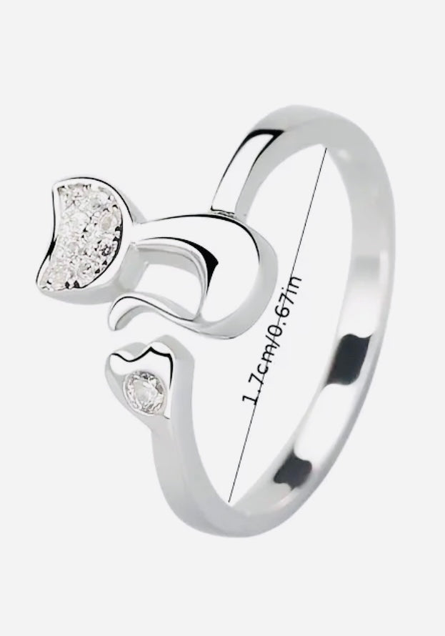 Hermoso Anillo de Michi  Unitalla Ajustable Unisex Hipoalergenico- Circonias