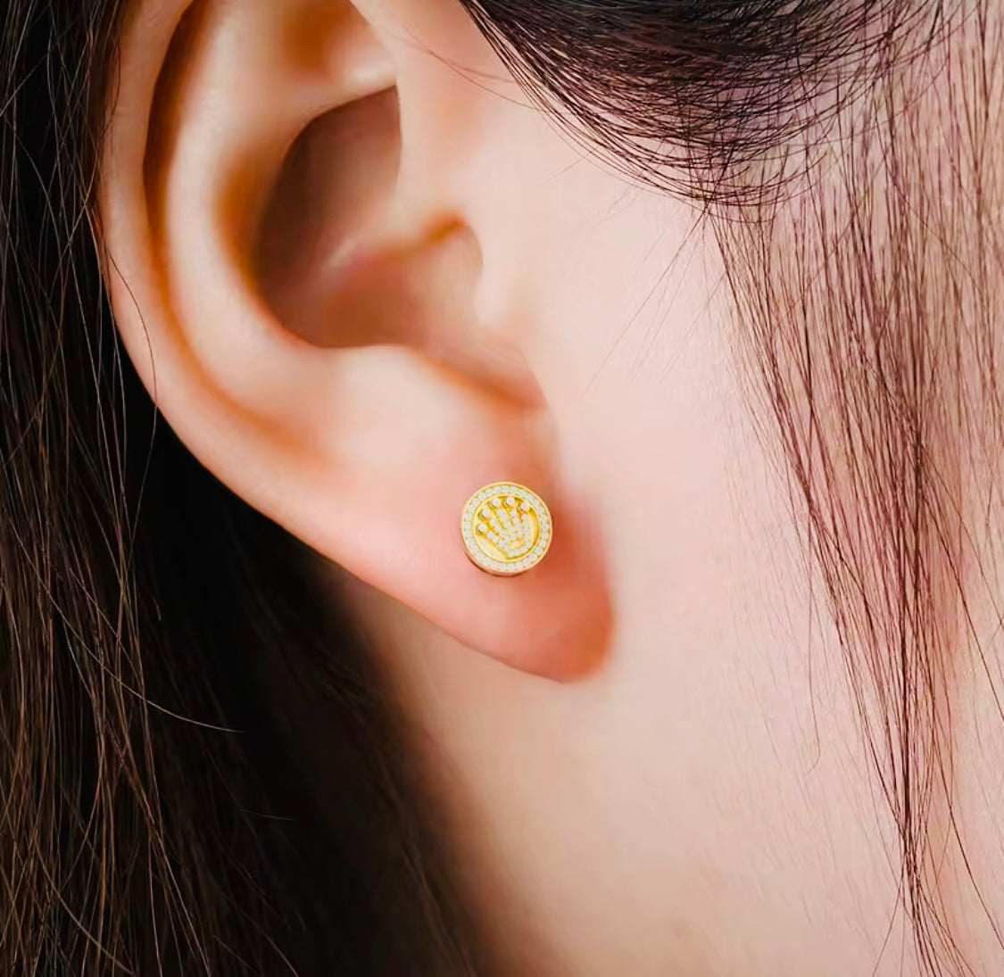 Distinguidos Aretes de Alta Gama Tipo Ro-lex Hipoalergenicos
