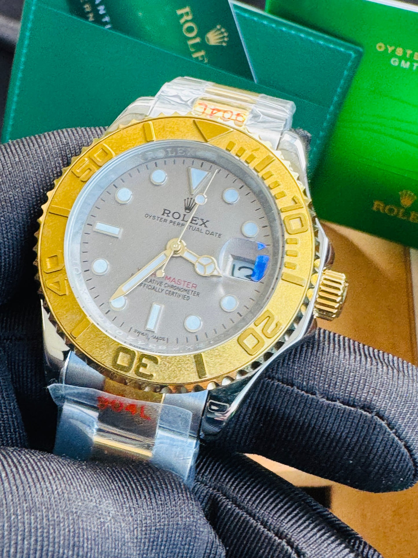 HERMOSO DISEÑO RELOJ AUTOMÁTICO MECÁNICO YACHT MASTER OYSTER PERPETUAL DATE