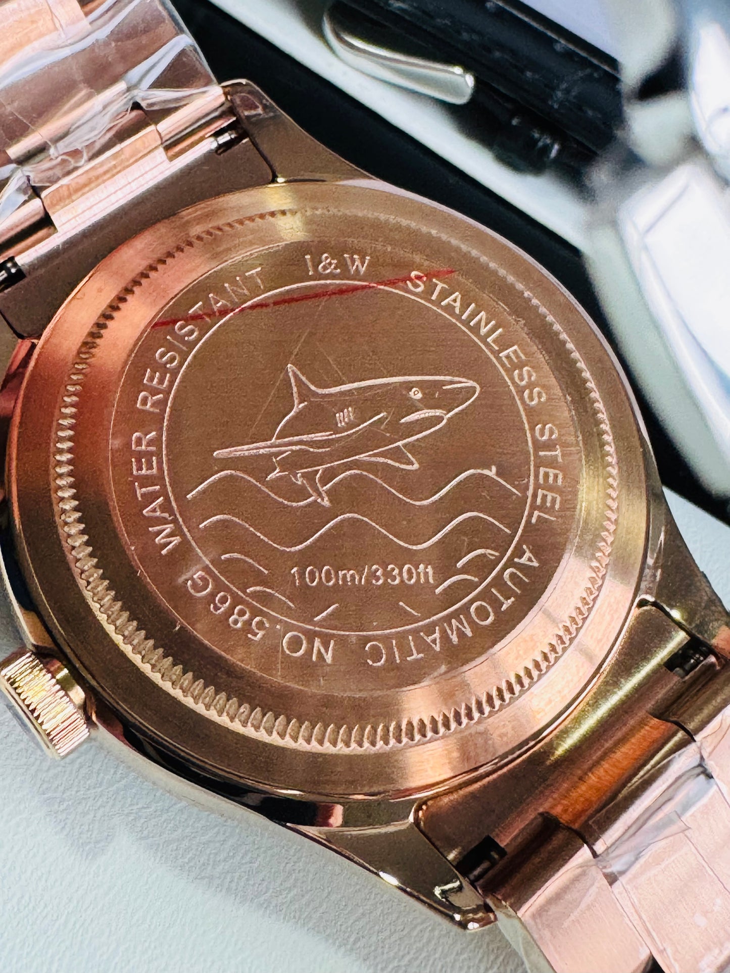 ESPECTACULAR RELOJ AUTOMÁTICO MECÁNICO PARA BUCEO 100 M.-CRISTAL ZAFIRO-LUMINOSO-ALTA CALIDAD-SHARK SERIES DIVING WATCH