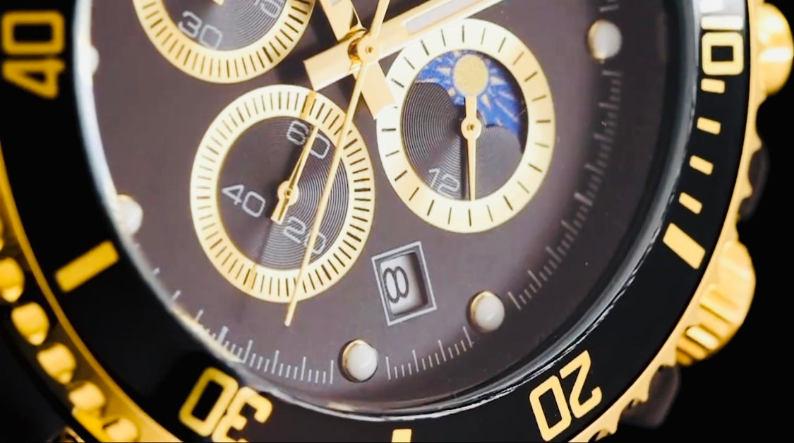 Hermoso y Elegante Reloj Multifuncional de Movimiento de Cuarzo Caja y Pulso Acero Inoxidable Alta Calidad 💯% Original Simplemente Hermoso!