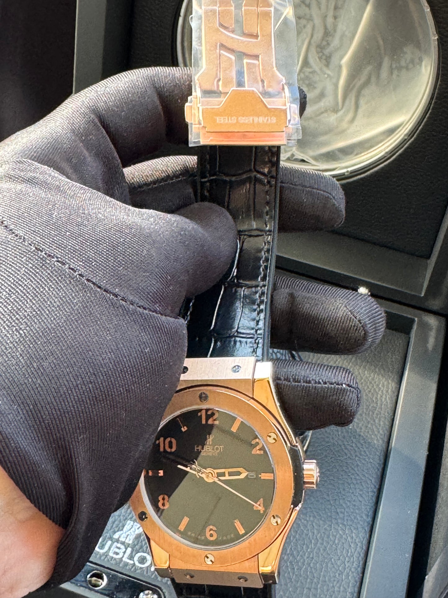MÁXIMO LUJO RELOJ AUTOMÁTICO MECÁNICO HUBLOT - FECHADOR-CALIDAD Y DISEÑO!!!