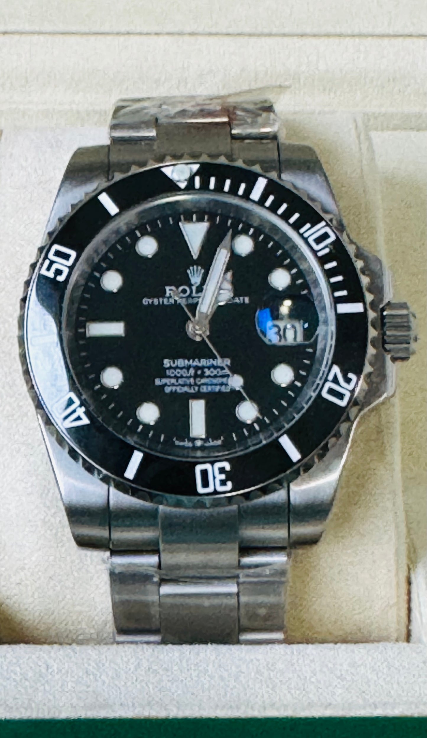 Elegante y Clásico Reloj Automático Mecánico SUBMARINER Luminiscencia- Fechador Bisel Giratorio Etcétera