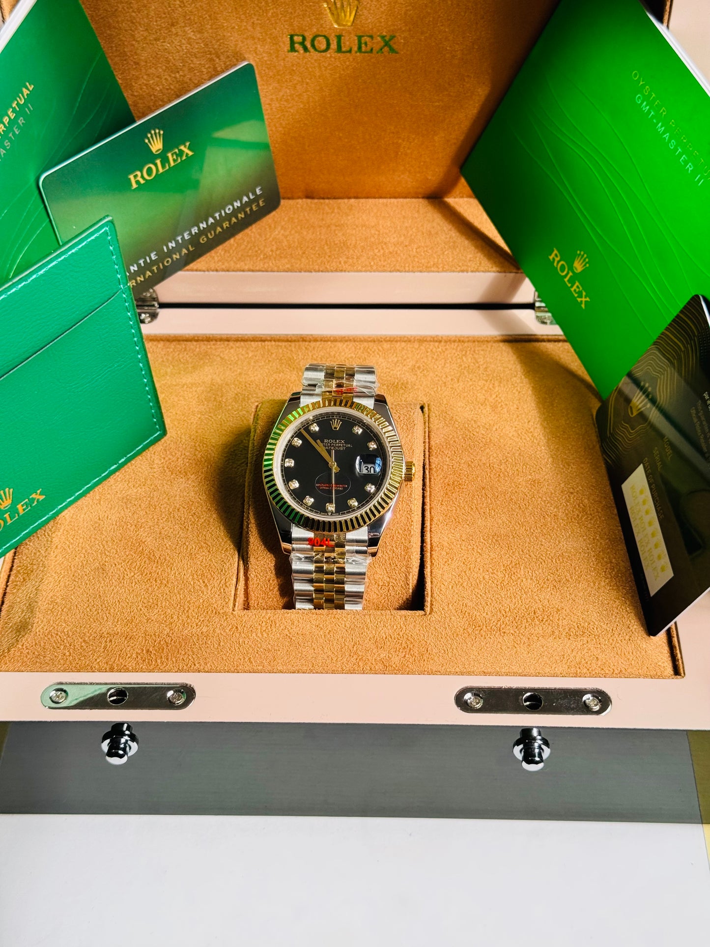 ATEMPORAL Y ELEGANTE OYSTER PERPETUAL DATE JUST AUTOMÁTICO CRYSTAL ZAFIRO DIAMANTES 💎 ETC!