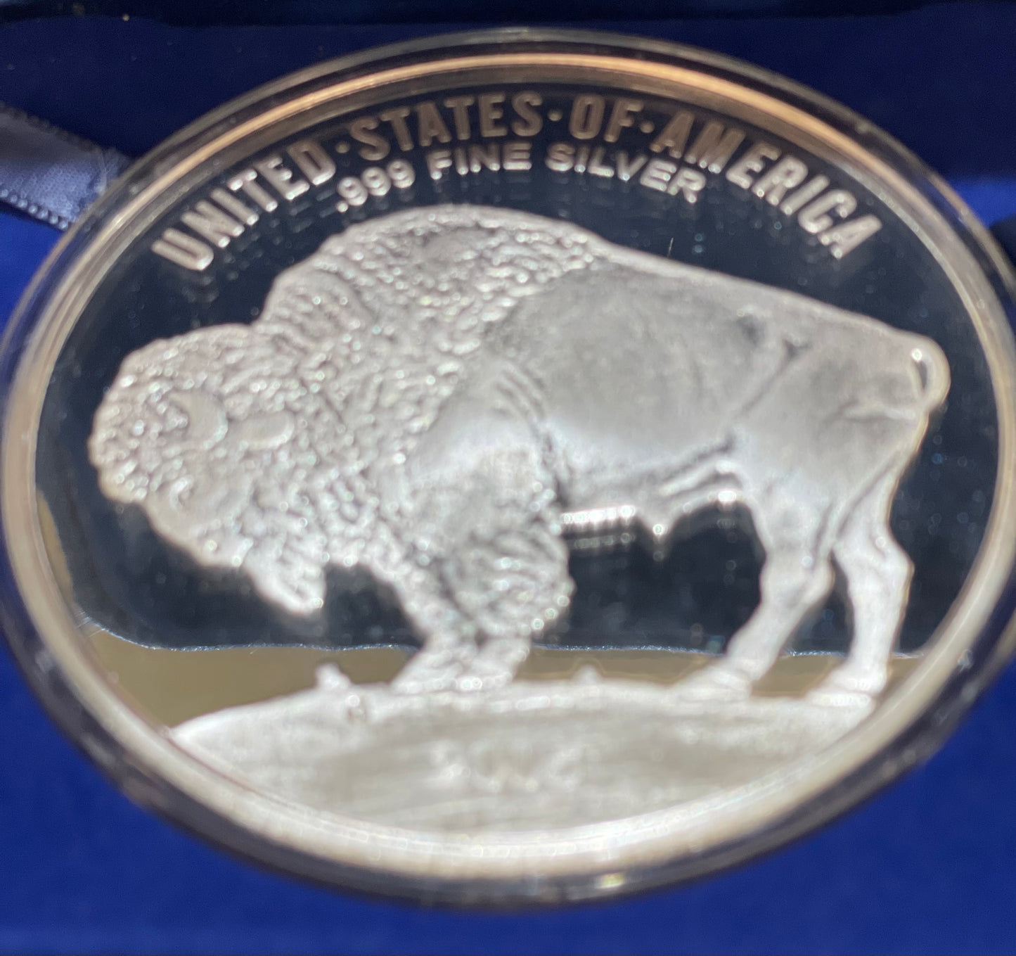 Hermosa Moneda Cabeza de Búfalo de 8 onzas Plata .999 - 2005