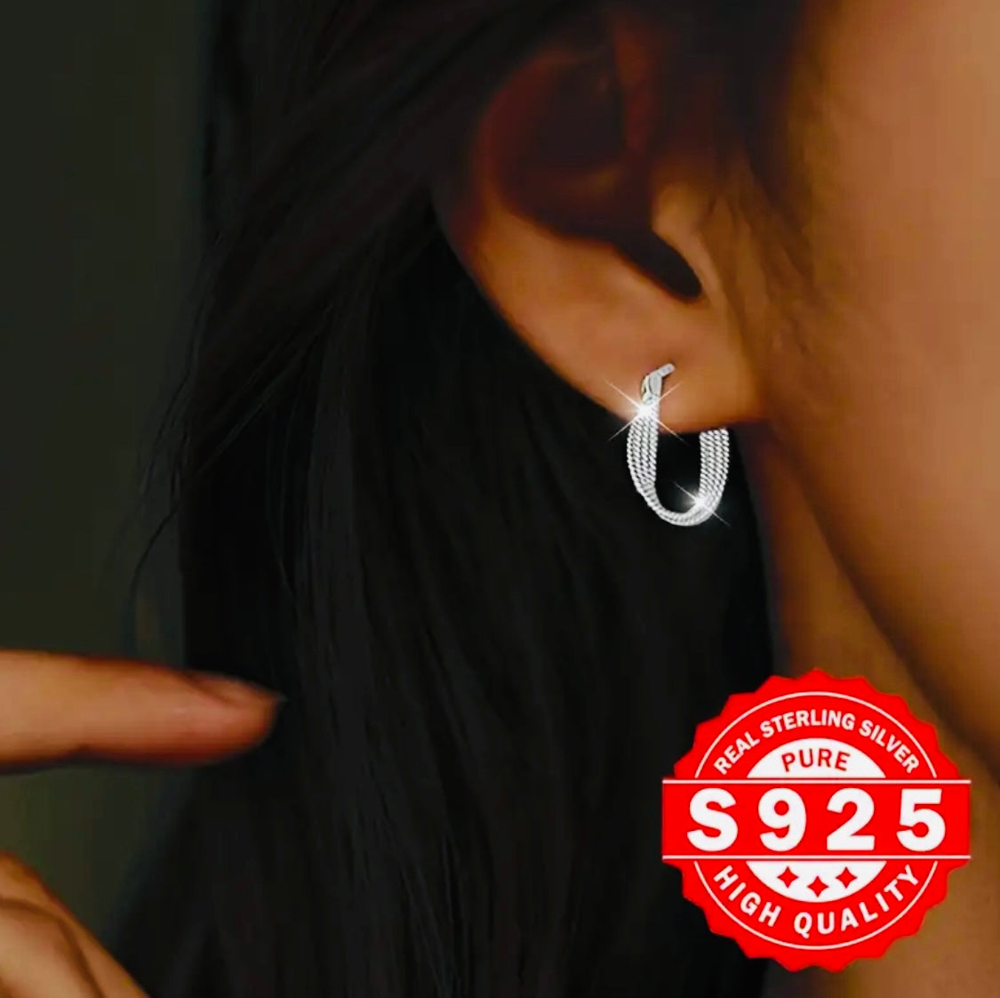 Arete de Aro Vintage Royal Twist, Plata de Ley 925, Bañado en Platino, Hipoalergénico, Diseño Trenzado Único, Regalo Perfecto para Mujeres - Adecuado para Acción de Gracias y Todas las Ocasiones!