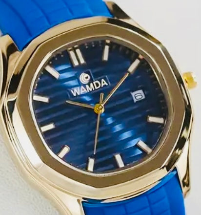 Reloj de Pulsera de Cuarzo Elegante para Negocios con Correa de Silicona, Caja de Aleación Hexagonal - Batería de Botón -Perfecto para Regalo 🎁