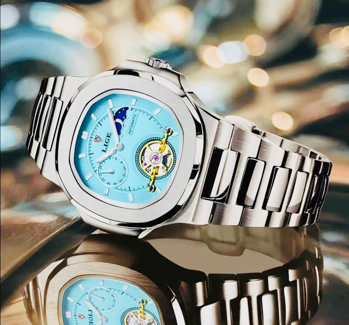 Hermoso Reloj Tourbillon Automático Mecánico 100% Original  Multifuncional