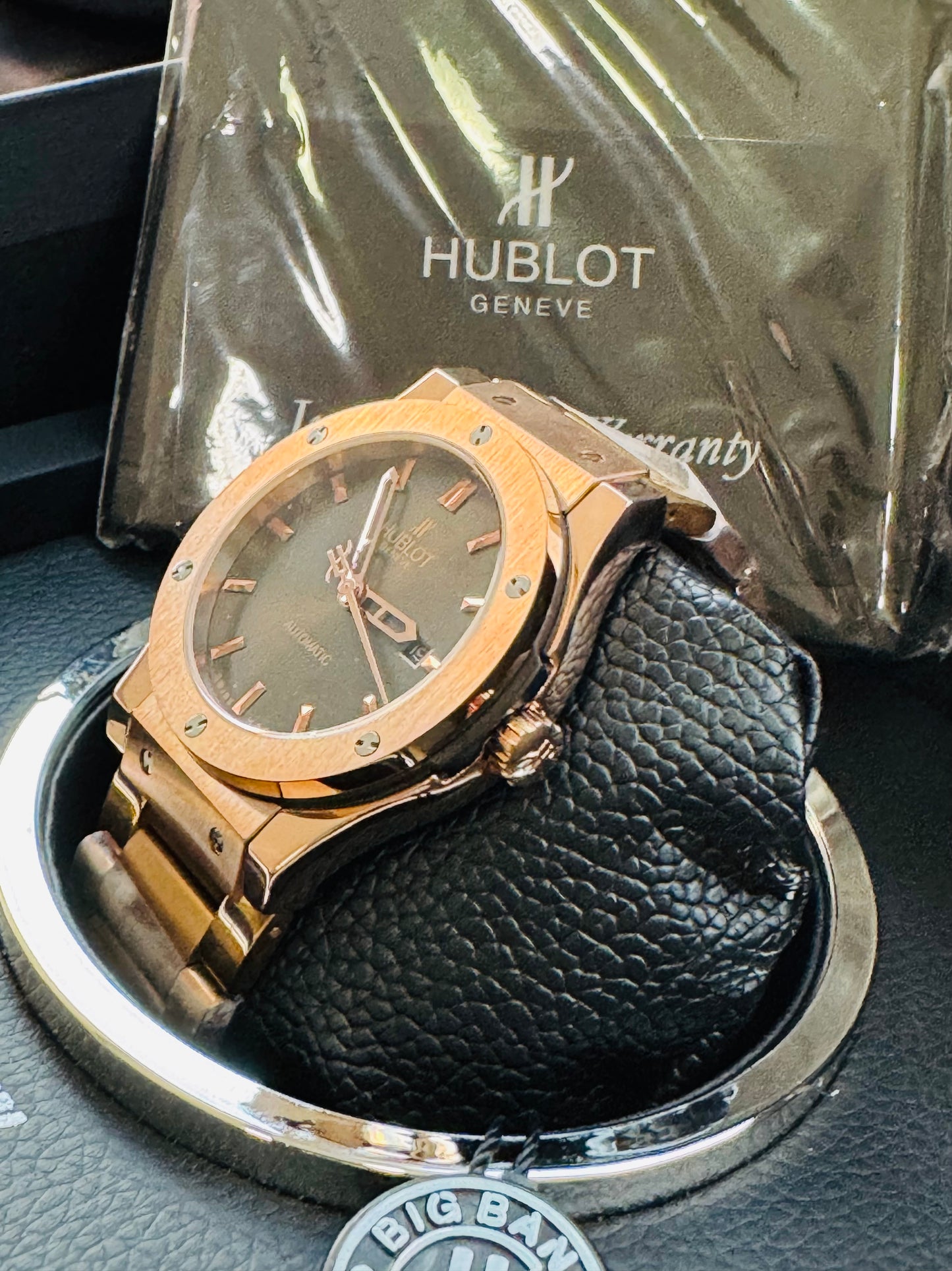 HERMOSO RELOJ HUBLOT AUTOMÁTICO MECÁNICO GRAN PRESENCIA