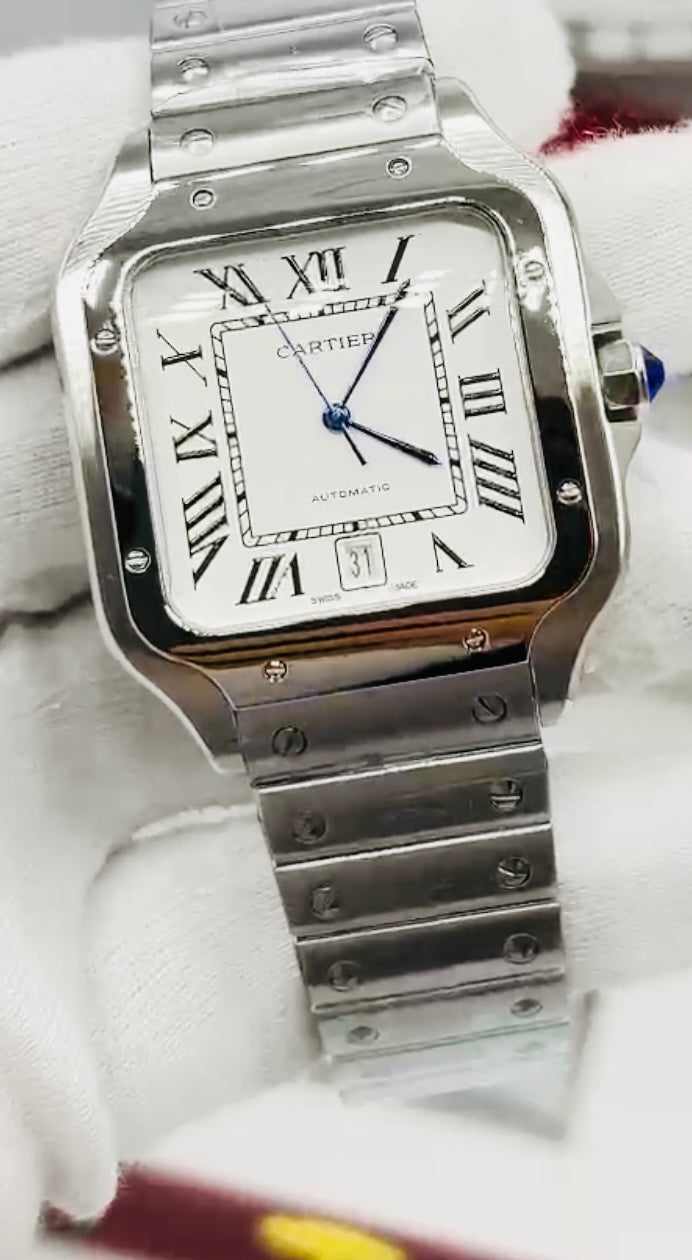 ELEGANTE RELOJ AUTOMÁTICO MECÁNICO SANTOS MÁXIMA CALIDAD! 12-A