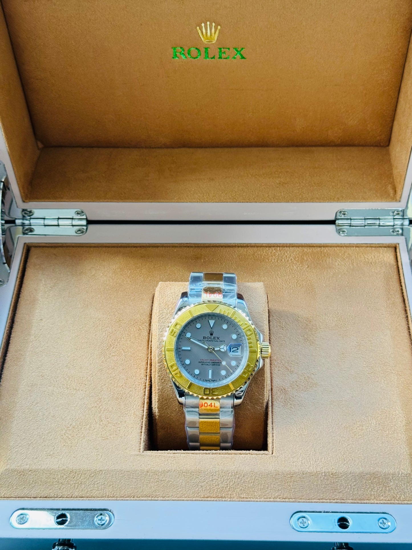 HERMOSO DISEÑO RELOJ AUTOMÁTICO MECÁNICO YACHT MASTER OYSTER PERPETUAL DATE