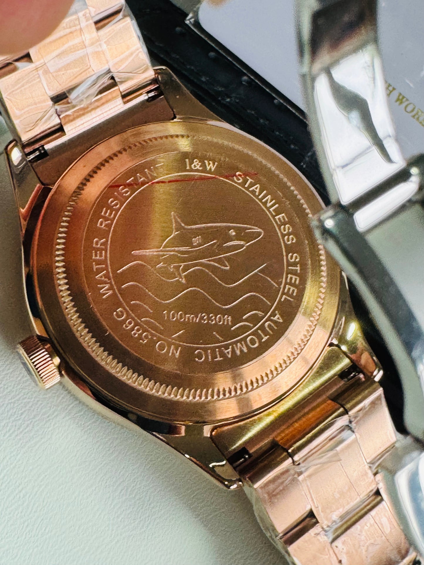 ESPECTACULAR RELOJ AUTOMÁTICO MECÁNICO PARA BUCEO 100 M.-CRISTAL ZAFIRO-LUMINOSO-ALTA CALIDAD-SHARK SERIES DIVING WATCH