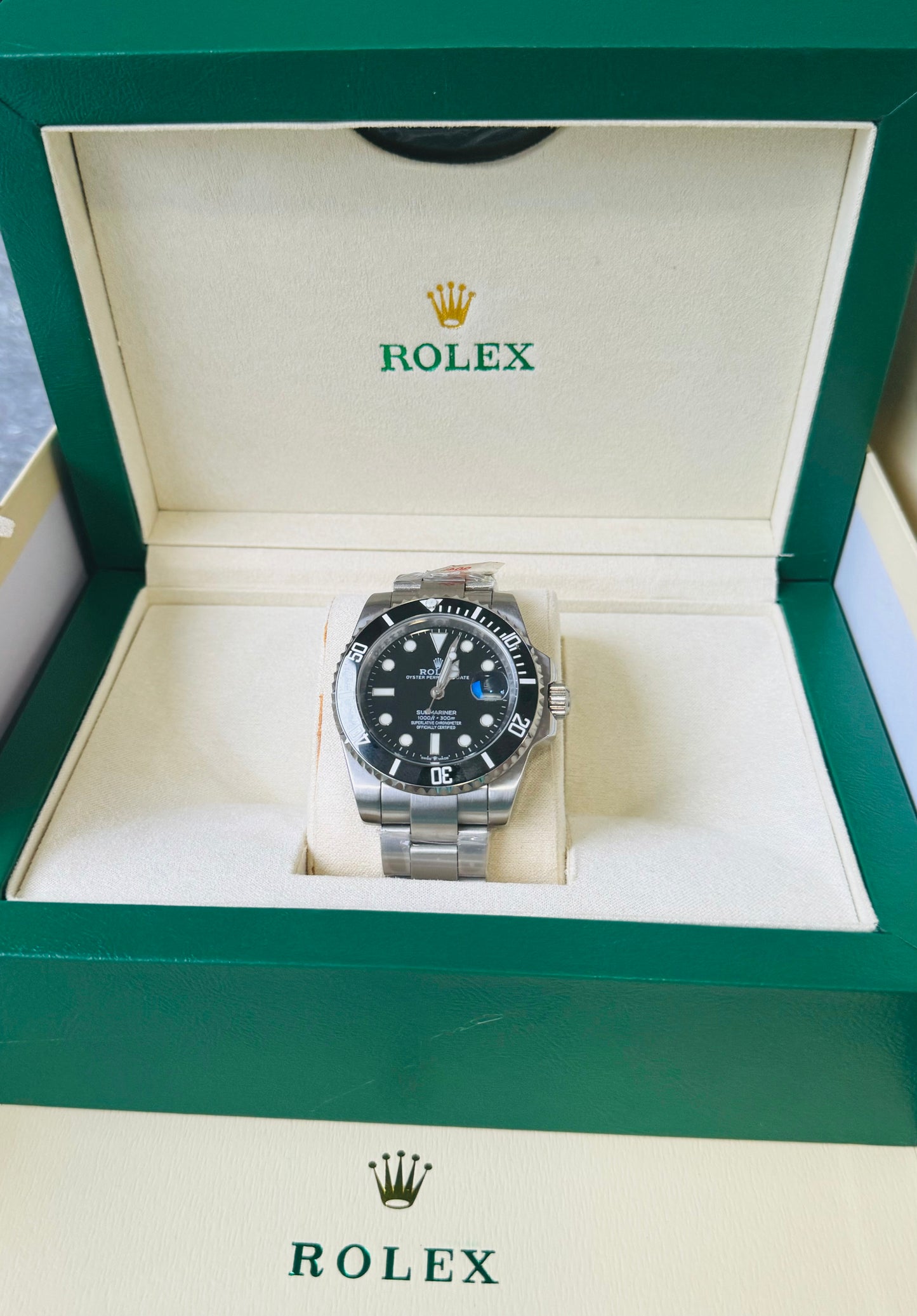 Elegante y Clásico Reloj Automático Mecánico SUBMARINER Luminiscencia- Fechador Bisel Giratorio Etcétera