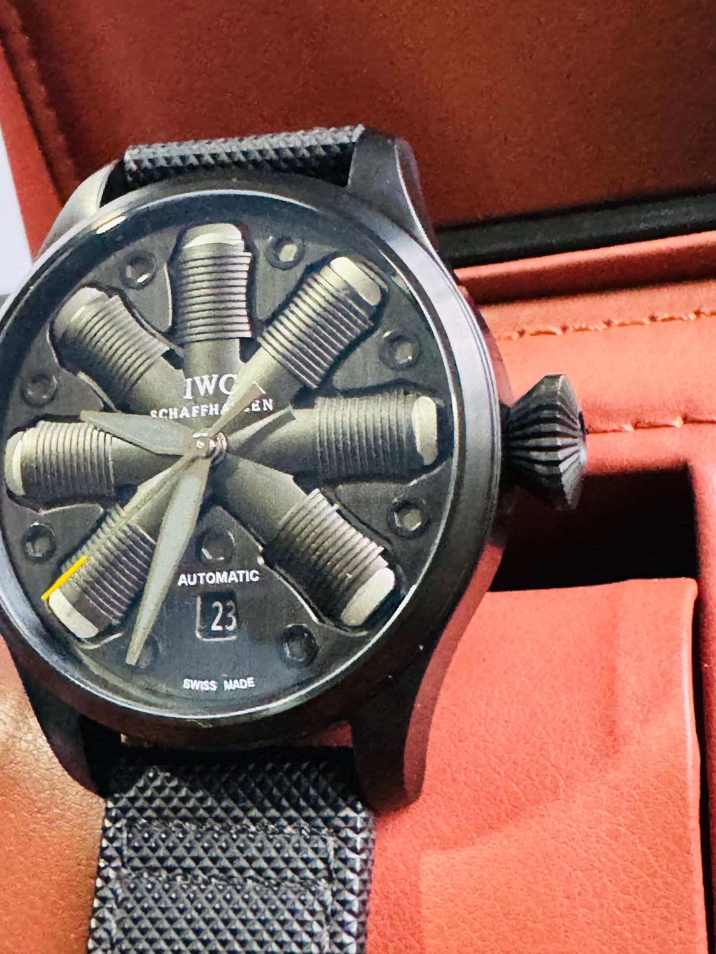 IMPRESIONANTE RELOJ MECÁNICO AUTOMÁTICO TOP GUN IWC UNITED STATE NAVY- FIGTHER SCHOOL!!! GRAN CALIDAD