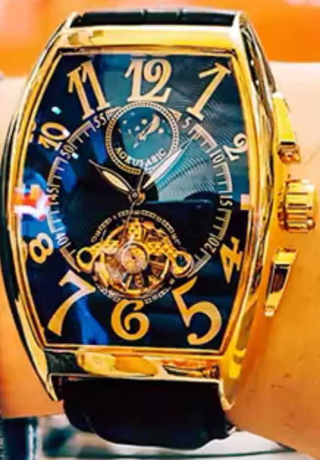 Hermoso Reloj Automático Mecánico Tourbillon Fase Lunar 💯% Original