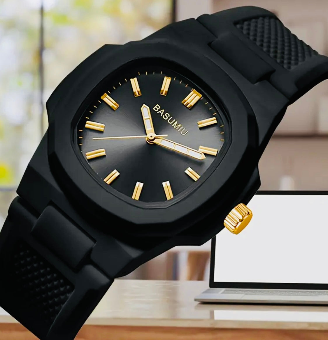 Relojes de Gel de Sílice y Policarbonato Movimiento de Cuarzo Disponible en Negro y Blanco- Ideales para Regalo 🎁