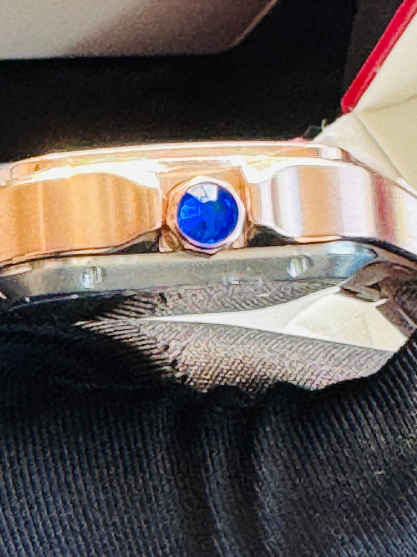 MÁXIMO LUJO ATEMPORAL RELOJ CARTIER SANTOS TONO ORO ROSADO AUTOMÁTICO-MECÁNICO- FECHADOR-ALTA CALIDAD-PRECIO A TRATAR